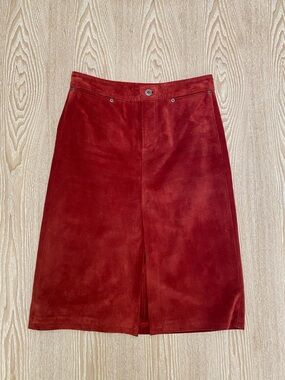 Vintage  REAL Suede Midi Gap Skirt